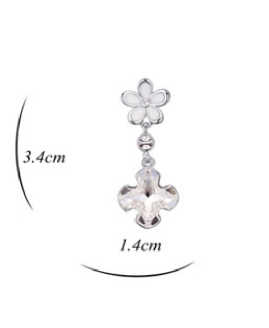 Boucles Noires Clou Pendant En Argent